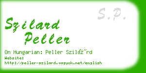 szilard peller business card